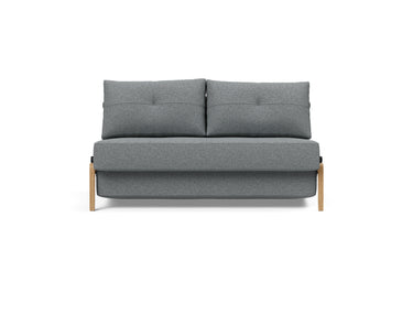 Cubed 140 Wood sovesofa i 320 Corocco Shadow Grey, set forfra