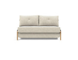 Cubed 140 Wood sovesofa i 357 Taura Off White, set forfra