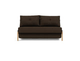 Cubed 140 Wood sovesofa i 358 Taura Chocco, set forfra