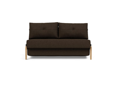 Cubed 140 Wood sovesofa i 358 Taura Chocco, set forfra