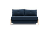 Cubed 140 Wood sovesofa i 414 Esina Indigo Blue, set forfra
