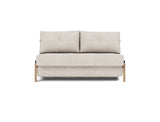 Cubed 140 Wood sovesofa i 470 Yuveno Natural, set forfra