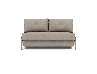Cubed 140 Wood sovesofa i 472 Yuveno Warm Grey, set forfra