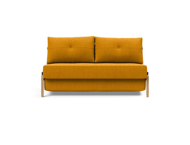 Cubed 140 Wood sovesofa i 507 Elegance Burned Curry, set forfra