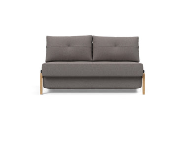 Cubed 140 Wood sovesofa i 521 Mixed Dance Grey, set forfra