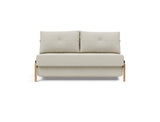 Cubed 140 Wood sovesofa i 527 Mixed Dance Natural, set forfra