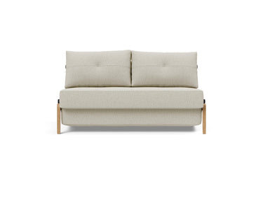 Cubed 140 Wood sovesofa i 527 Mixed Dance Natural, set forfra
