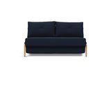 Cubed 140 Wood sovesofa i 528 Mixed Dance Blue, set forfra