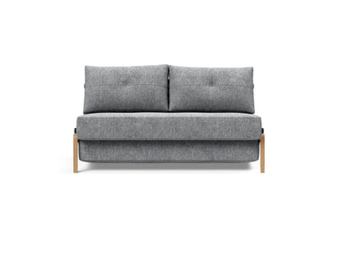 Cubed 140 Wood sovesofa i 565 Twist Granite, set forfra