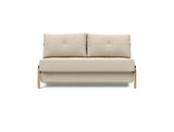 Cubed 140 Wood sovesofa i 586 Phobos Latte, set forfra