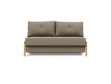 Cubed 140 Wood sovesofa i 850 Mahoga Caramel, set forfra