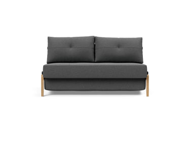 Cubed 140 Wood sovesofa i 852 Mahoga Seal Grey, set forfra