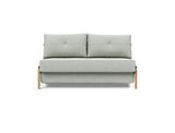 Cubed 140 Wood sovesofa i 888 Mozart Slate Brown, set forfra