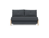 Cubed 140 Wood sovesofa i 894 Mozart Grey Bronze, set forfra