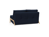 Cubed 140 Wood sovesofa i 528 Mixed Dance Blue, set skråt bagfra