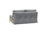 Cubed 140 Wood sovesofa i 565 Twist Granite, set skråt bagfra