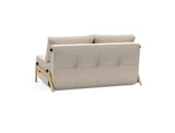 Cubed 140 Wood sovesofa i 612 Blida Sand Grey, set skråt bagfra