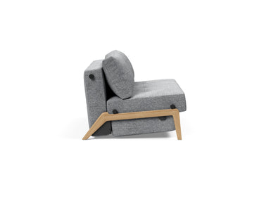 Cubed 140 Wood sovesofa i 565 Twist Granite, set fra siden