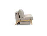 Cubed 140 Wood sovesofa i 612 Blida Sand Grey, set fra siden