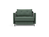 Cubed 90 stol med armlæn i 518 Elegance Green, set forfra