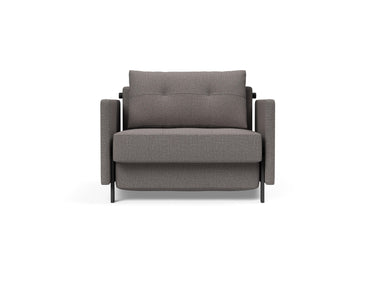 Cubed 90 stol med armlæn i 521 Mixed Dance Grey, set forfra