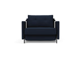 Cubed 90 stol med armlæn i 528 Mixed Dance Blue, set forfra
