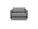 Cubed 90 stol med armlæn i 565 Twist Granite, set forfra
