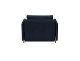 Cubed 90 stol med armlæn i 528 Mixed Dance Blue, set bagfra