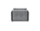 Cubed 90 stol med armlæn i 565 Twist Granite, set bagfra