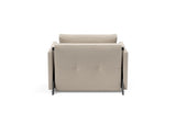 Cubed 90 stol med armlæn i 612 Blida Sand Grey, set bagfra