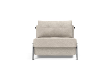 Cubed 90 Chrome stol i 280 Avella Sand, set forfra