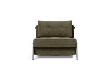 Cubed 90 Chrome stol i 316 Cordufine Pine Green, set forfra