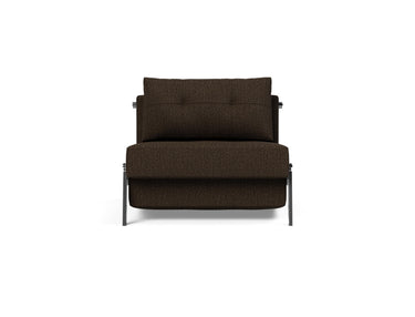 Cubed 90 Chrome stol i 358 Taura Chocco, set forfra