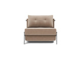 Cubed 90 Chrome stol i 417 Esina Mocha, set forfra