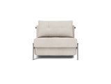 Cubed 90 Chrome stol i 470 Yuveno Natural, set forfra