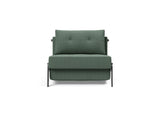Cubed 90 Chrome stol i 518 Elegance Green, set forfra