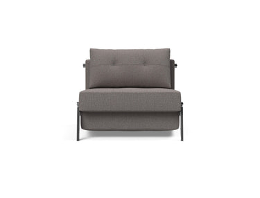 Cubed 90 Chrome stol i 521 Mixed Dance Grey, set forfra