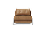 Cubed 90 Chrome stol i 551 Faunal Brown, set forfra