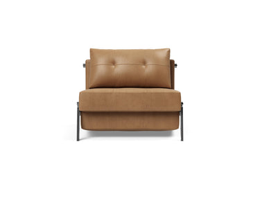 Cubed 90 Chrome stol i 551 Faunal Brown, set forfra