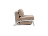 Cubed 90 Chrome stol i 417 Esina Mocha, set fra siden
