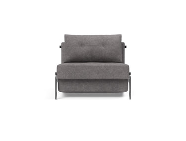 Cubed 90 Alu stol i 282 Avella Warm Grey, set forfra