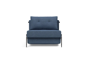 Cubed 90 Alu stol i 302 Weda Blue, set forfra