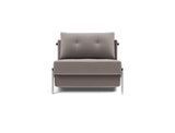 Cubed 90 Alu stol i 418 Esina Truffle, set forfra