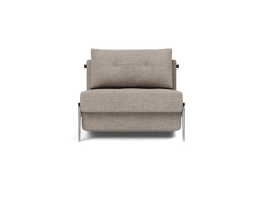 Cubed 90 Alu stol i 472 Yuveno Warm Grey, set forfra