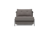Cubed 90 Alu stol i 521 Mixed Dance Grey, set forfra
