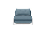 Cubed 90 Alu stol i 525 Mixed Dance Light Blue, set forfra