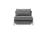 Cubed 90 Alu stol i 563 Twist Charcoal, set forfra
