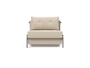 Cubed 90 Alu stol i 586 Phobos Latte, set forfra
