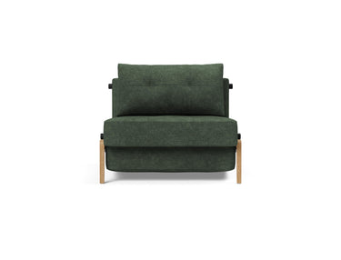 Cubed 90 Wood stol i 281 Avella Pine Green, set forfra
