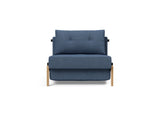 Cubed 90 Wood stol i 302 Weda Blue, set forfra